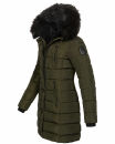 Navahoo Lotusblüte Princess Damen Winter Steppjacke mit Kapuze B897 Olive-Gr.L