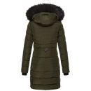 Navahoo Lotusblüte Princess Damen Winter Steppjacke mit Kapuze B897 Olive-Gr.XL