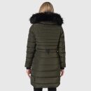 Navahoo Lotusblüte Princess Damen Winter Steppjacke mit Kapuze B897 Olive-Gr.XXL