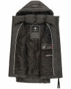 Marikoo Zarinaa Damen Steppweste Weste Übergangsweste mit Kapuze B898 Anthrazit-Gr.XL