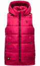 Marikoo Zarinaa Damen Steppweste Weste Übergangsweste mit Kapuze B898 Fuchsia-Gr.XS
