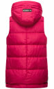 Marikoo Zarinaa Damen Steppweste Weste Übergangsweste mit Kapuze B898 Fuchsia-Gr.XS