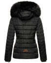 Navahoo Wisteriaa Damen Winter Steppjacke mit Fellkragen B899 Schwarz-Gr.XL