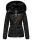 Navahoo Wisteriaa Damen Winter Steppjacke mit Fellkragen B899 Schwarz-Gr.XL