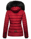 Navahoo Wisteriaa Damen Winter Steppjacke mit Fellkragen B899 Rot-Gr.XS