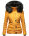 Navahoo Wisteriaa Damen Winter Steppjacke mit Fellkragen B899 Gelb-Gr.M