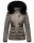 Navahoo Wisteriaa Damen Winter Steppjacke mit Fellkragen B899 Grau-Gr.XS