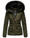 Navahoo Wisteriaa Damen Winter Steppjacke mit Fellkragen...