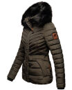 Navahoo Wisteriaa Damen Winter Steppjacke mit Fellkragen B899 Anthrazit-Gr.L