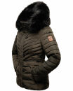Navahoo Wisteriaa Damen Winter Steppjacke mit Fellkragen B899 Anthrazit-Gr.L