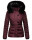 Navahoo Wisteriaa Damen Winter Steppjacke mit Fellkragen B899 Weinrot-Gr.S