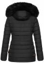 Navahoo Umay Princess Damen Winter Steppjacke mit Fellkragen 900 Schwarz-Gr.XS