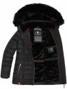 Navahoo Umay Princess Damen Winter Steppjacke mit Fellkragen 900 Schwarz-Gr.XL