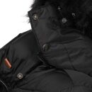 Navahoo Umay Princess Damen Winter Steppjacke mit Fellkragen 900 Schwarz-Gr.XXL