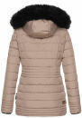 Navahoo Umay Princess Damen Winter Steppjacke mit Fellkragen 900 Taupe-Gr.S