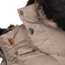 Navahoo Umay Princess Damen Winter Steppjacke mit Fellkragen 900 Taupe-Gr.S