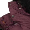 Navahoo Umay Princess Damen Winter Steppjacke mit Fellkragen 900 Weinrot-Gr.XS