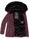 Navahoo Umay Princess Damen Winter Steppjacke mit Fellkragen 900 Weinrot-Gr.S