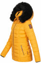 Navahoo Umay Princess Damen Winter Steppjacke mit Fellkragen 900 Gelb-Gr.S