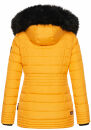 Navahoo Umay Princess Damen Winter Steppjacke mit Fellkragen 900 Gelb-Gr.S