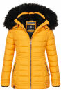 Navahoo Umay Princess Damen Winter Steppjacke mit Fellkragen 900 Gelb-Gr.M