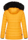 Navahoo Umay Princess Damen Winter Steppjacke mit Fellkragen 900 Gelb-Gr.L