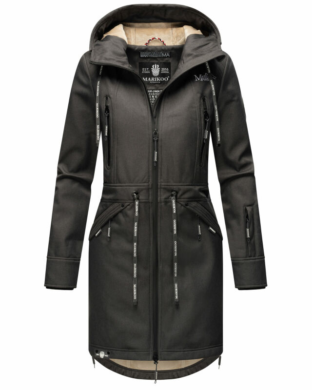 Marikoo Racquellee Damen Softshell Jacke B886 Anthrazit Größe M - Gr. 38