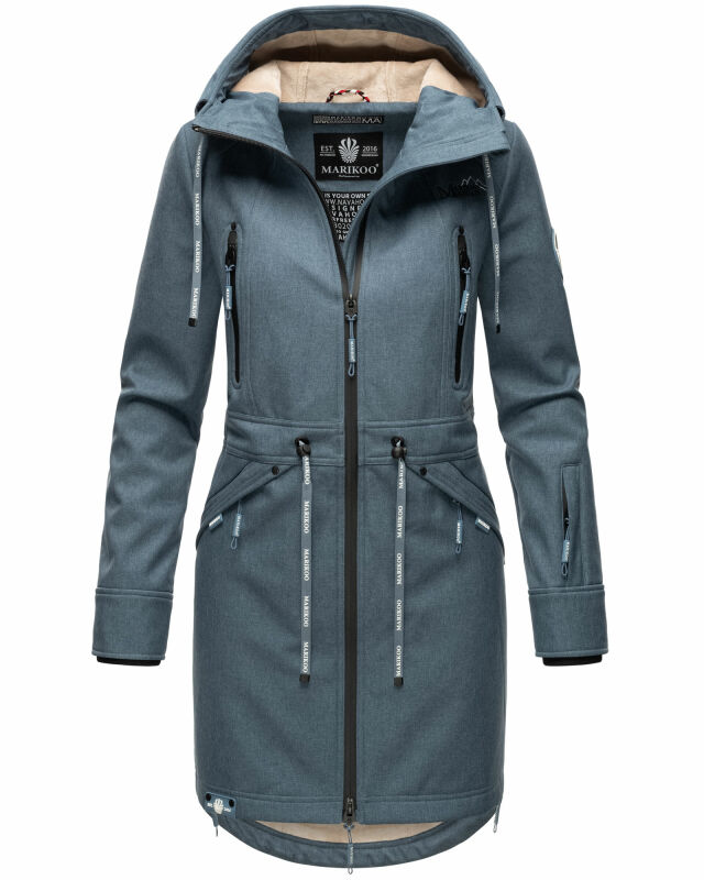 Marikoo Racquellee Damen Softshell Jacke B886 Dusty Blue Größe XL - Gr. 42