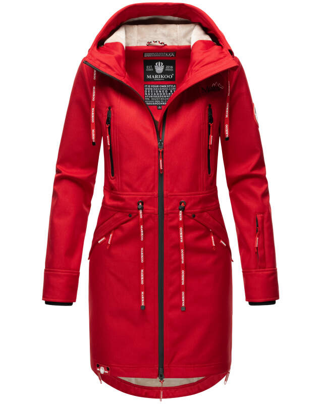Marikoo Racquellee Damen Softshell Jacke B886 Rot Größe XXL - Gr. 44