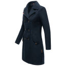 Marikoo Nanakoo Damen Mantel Trenchcoat Wintermantel Übergangs Jacke B820 Navy-Gr.XS