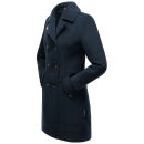 Marikoo Nanakoo Damen Mantel Trenchcoat Wintermantel Übergangs Jacke B820 Navy-Gr.XS