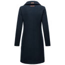 Marikoo Nanakoo Damen Mantel Trenchcoat Wintermantel Übergangs Jacke B820 Navy-Gr.XS