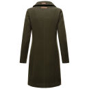 Marikoo Nanakoo Damen Mantel Trenchcoat Wintermantel Übergangs Jacke B820 Dunkelgrün-Gr.XS