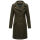 Marikoo Nanakoo Damen Mantel Trenchcoat Wintermantel Übergangs Jacke B820 Dunkelgrün-Gr.XS