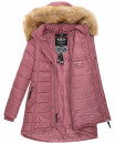 Navahoo Damen Winter Jacke Steppjacke warm gefüttert B374 Dunkel Rosa Größe XL - Gr. 42