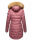 Navahoo Damen Winter Jacke Steppjacke warm gefüttert B374 Dunkel Rosa Größe XL - Gr. 42