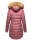 Navahoo Damen Winter Jacke Steppjacke warm gefüttert B374 Dunkel Rosa Größe XXL - Gr. 44