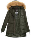 Navahoo Damen Winter Jacke Steppjacke warm gefüttert B374 Olive Größe XS - Gr. 34