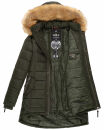 Navahoo Damen Winter Jacke Steppjacke warm gefüttert B374 Olive Größe M - Gr. 38