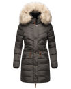 Navahoo Paula Damen Winter Jacke Mantel Parka warm gefütterte Winterjacke B383 Anthrazit Größe XS - Gr. 34