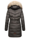 Navahoo Paula Damen Winter Jacke Mantel Parka warm gefütterte Winterjacke B383 Anthrazit Größe XS - Gr. 34
