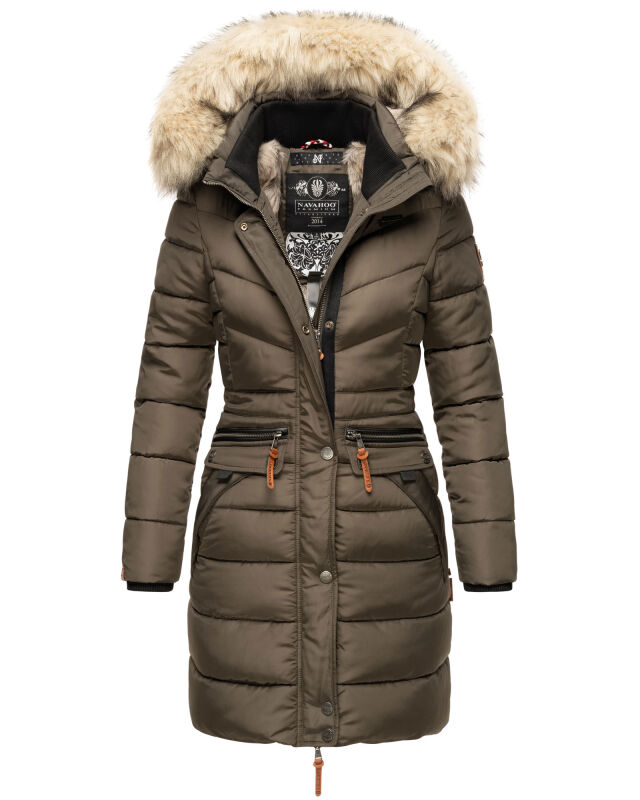 Navahoo Paula Damen Winter Jacke Mantel Parka warm gefütterte Winterjacke B383 Anthrazit Größe S - Gr. 36