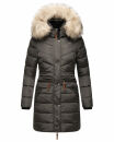 Navahoo Paula Damen Winter Jacke Mantel Parka warm gefütterte Winterjacke B383 Anthrazit Größe XL - Gr. 42