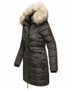 Navahoo Paula Damen Winter Jacke Mantel Parka warm gefütterte Winterjacke B383 Anthrazit Größe XL - Gr. 42