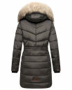 Navahoo Paula Damen Winter Jacke Mantel Parka warm gefütterte Winterjacke B383 Anthrazit Größe XL - Gr. 42