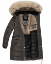 Navahoo Paula Damen Winter Jacke Mantel Parka warm gefütterte Winterjacke B383 Anthrazit Größe XL - Gr. 42