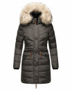 Navahoo Paula Damen Winter Jacke Mantel Parka warm gefütterte Winterjacke B383 Anthrazit Größe M - Gr. 38