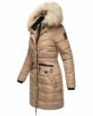 Navahoo Paula Damen Winter Jacke Mantel Parka warm gefütterte Winterjacke B383 Taupe Grey Größe XS - Gr. 34