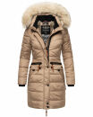 Navahoo Paula Damen Winter Jacke Mantel Parka warm gefütterte Winterjacke B383 Taupe Grey Größe L - Gr. 40