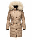 Navahoo Paula Damen Winter Jacke Mantel Parka warm gefütterte Winterjacke B383 Taupe Grey Größe L - Gr. 40